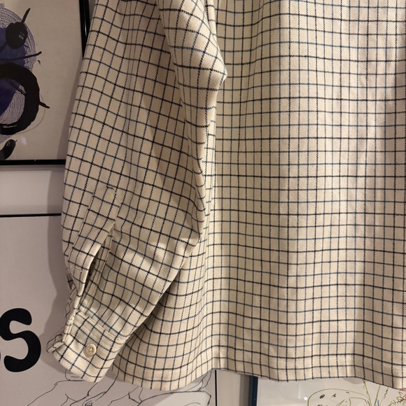 Vintage Polo Ralph Lauren Cream and Black/Blue wool Checkered shacket- XL - Picture 8 of 16